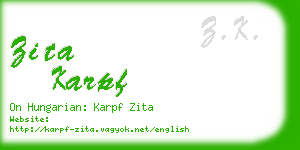zita karpf business card
